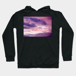 Pink & Purple Clouds/Semi Abstract Hoodie